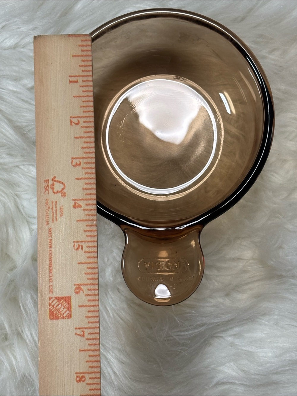 Vision by Corning‎ Amber Glass Measuring Cup - Single Handle - Picture 5 of 6